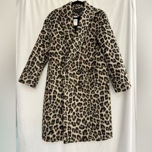 NWT Faux Fur Ann Taylor trench coat